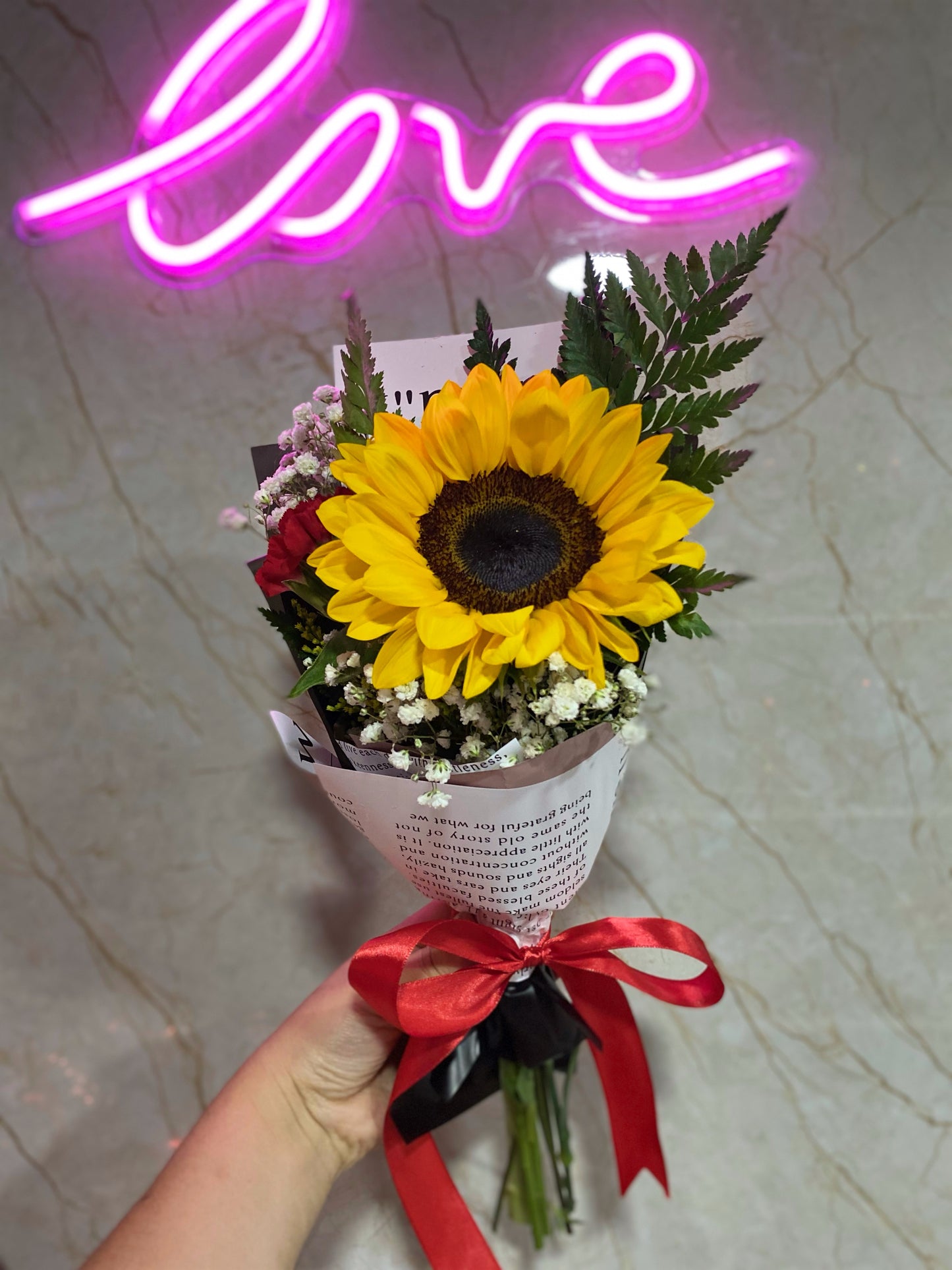 Ornate mini sunflower bouquet
