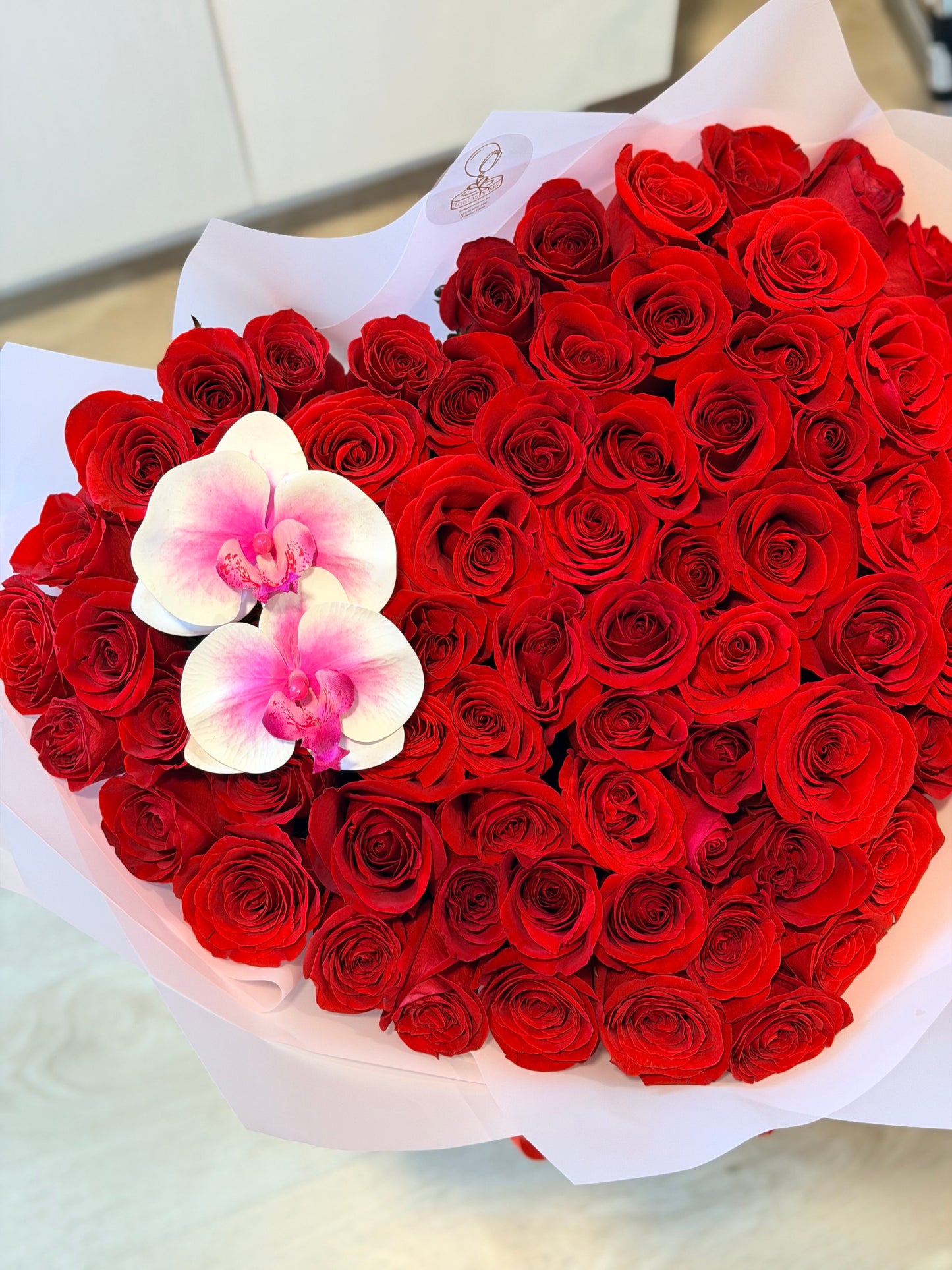 HEART ROSE RED