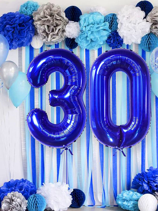 Globo Número Azul de 32 Plg