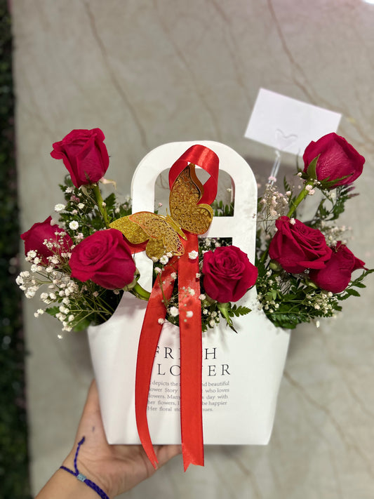Red Roses Basket