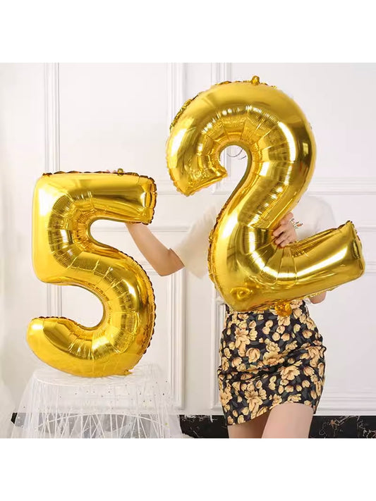 Globos Número 32 plg Dorado